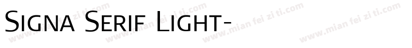 Signa Serif Light字体转换